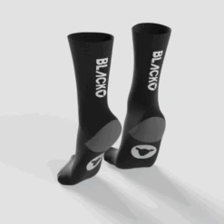 Essentials Crew Socks - Black With White Logo