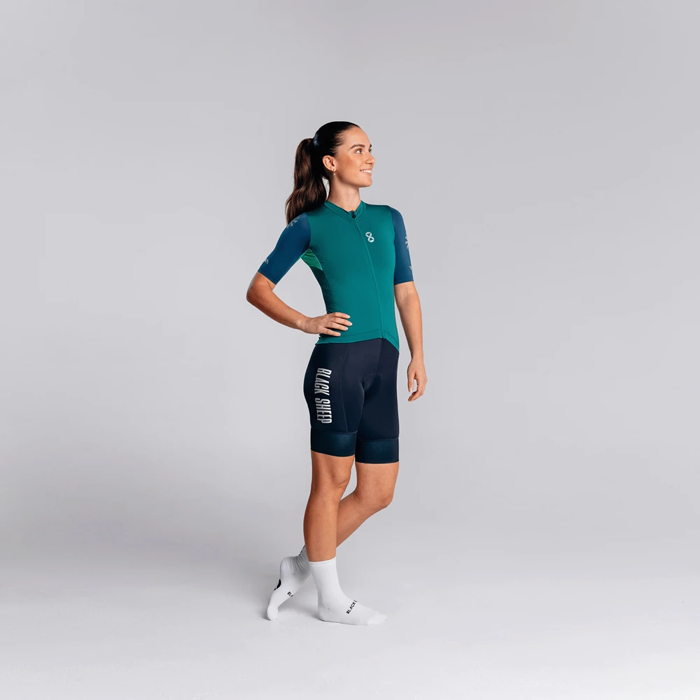 Women's Essentials TEAM Jersey - Storm Green Reflect