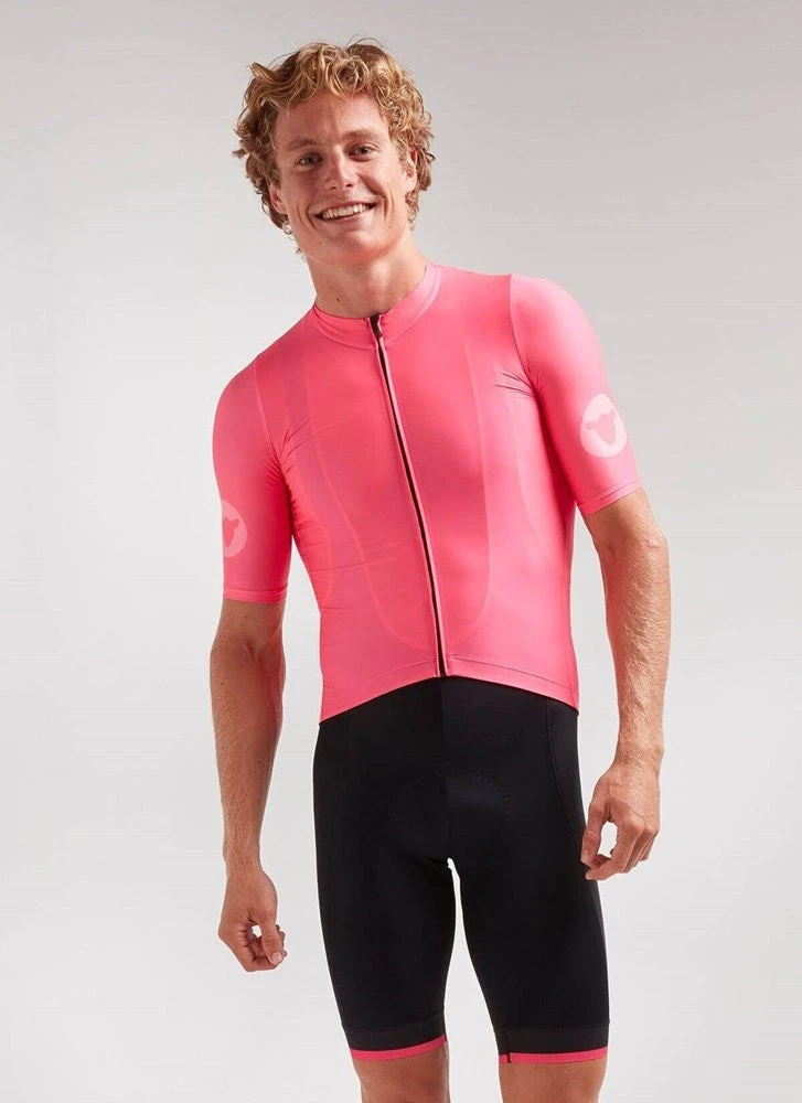 Neon Pink Team Men's Jersey - Image 2