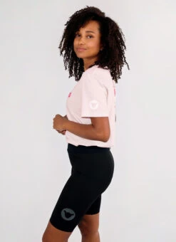 Ellen Porteus Women's Inactivewear Capped Tee - Pink Birds & Snakes -Velo Velo Cycle Cheap Store 3 BSC ELLEN Studio 52