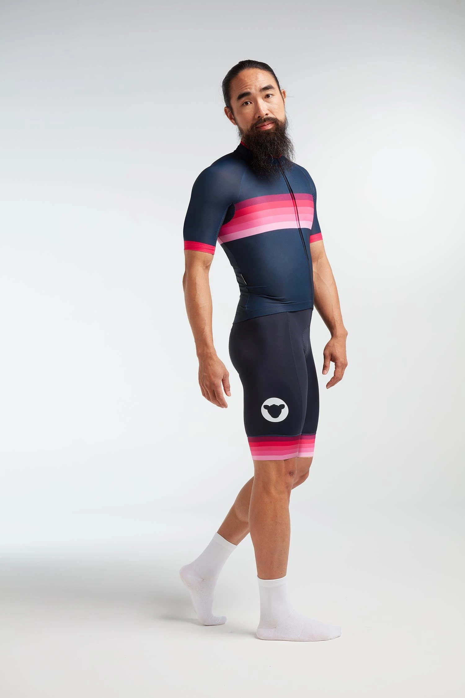 Navy Pink Stripe Essentials TOUR Men's Jersey