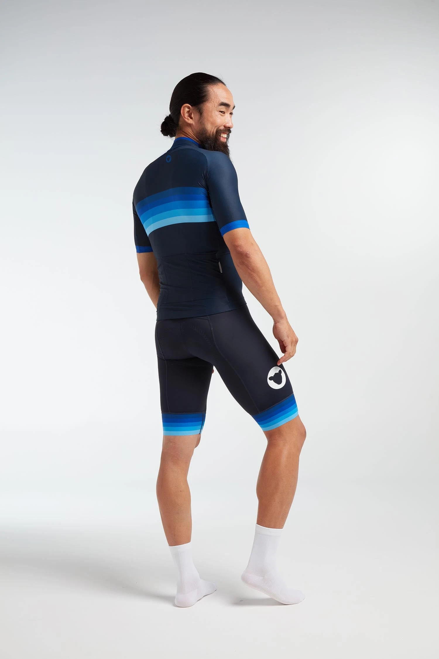 Navy Blue Stripe Essentials TOUR Men's Jersey - Image 2
