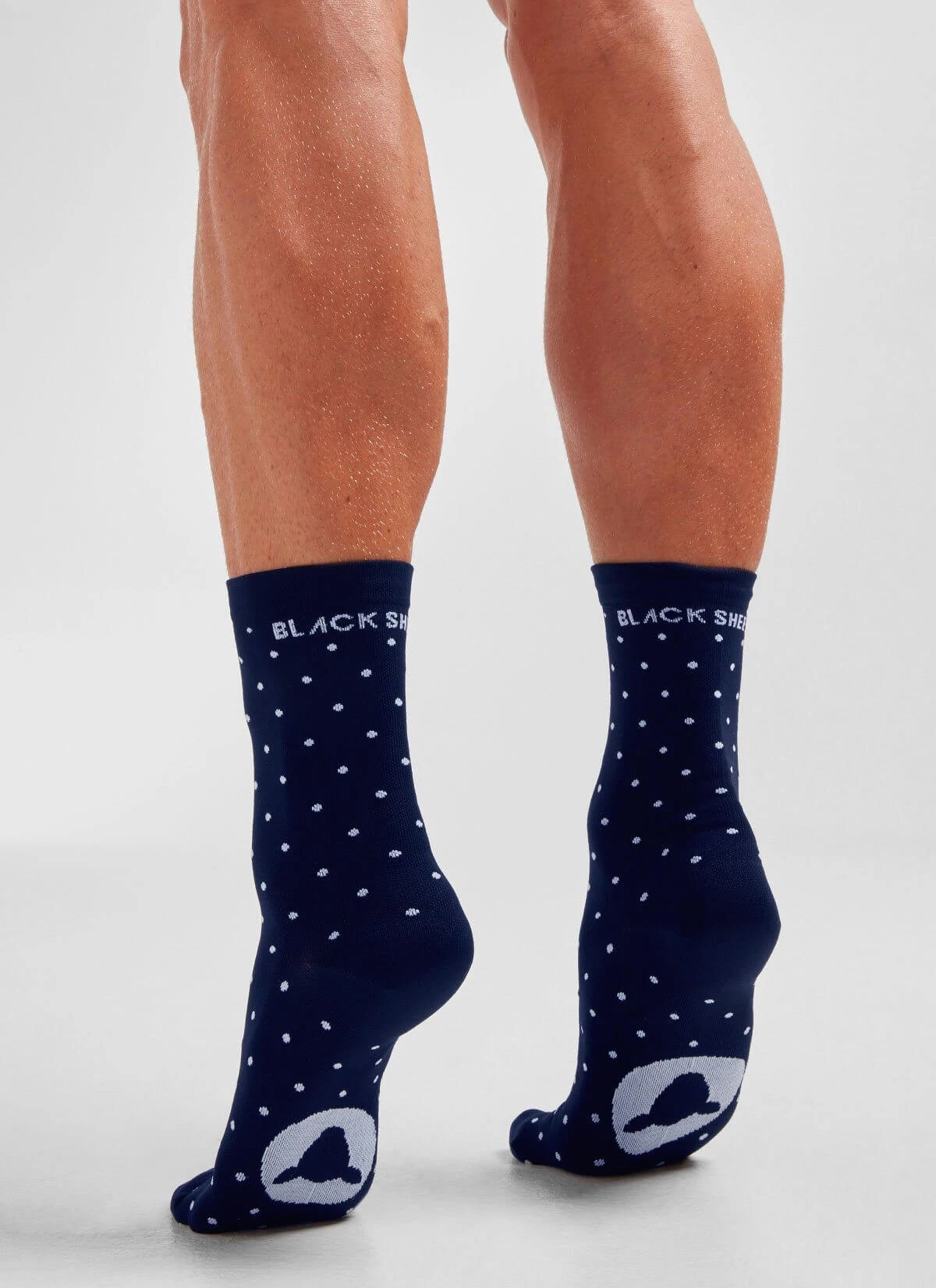 Navy Dot Perfect Crew Socks 2 Navy Dot Perfect Crew Socks - Image 2
