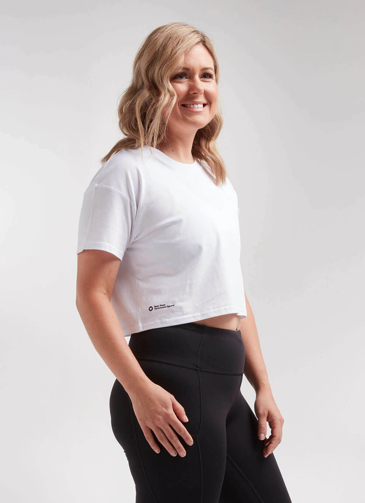 White Women's Crop Tee 2 White Women's Crop Tee - Image 2