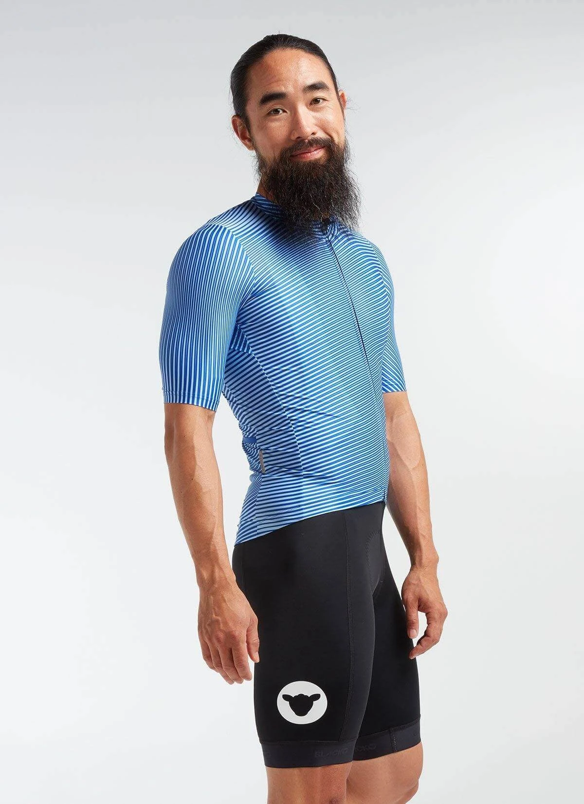 Blue/Vista Moire Essentials TEAM Men's Jersey 2 Blue/Vista Moire Essentials TEAM Men's Jersey - Image 2