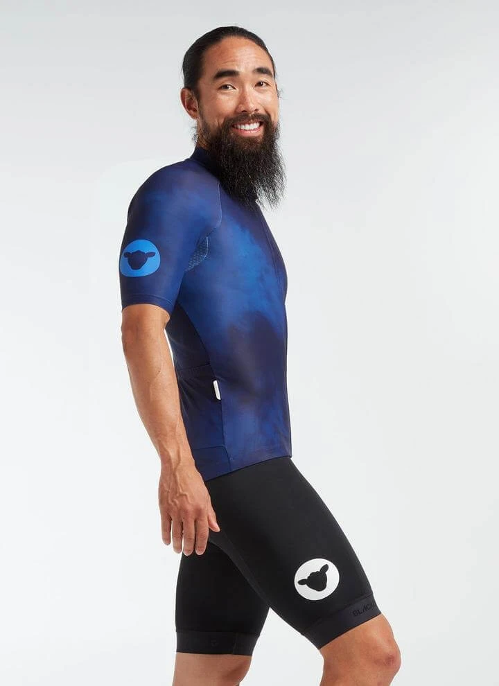 Blue/Navy Acid Essentials TOUR Men's Jersey - Image 4