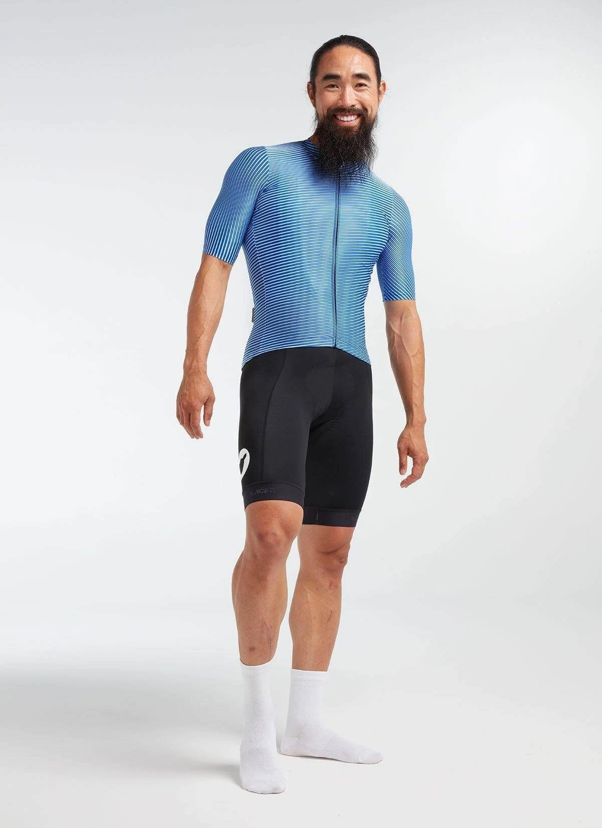 Blue/Vista Moire Essentials TEAM Men's Jersey 1 Blue/Vista Moire Essentials TEAM Men's Jersey