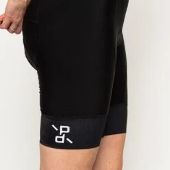 Black Domestique Women's Bib -Velo Velo Cycle Cheap Store PelotonDeParis Domestique Black Women CyclingBib Detail3 VeloVeloSingapore