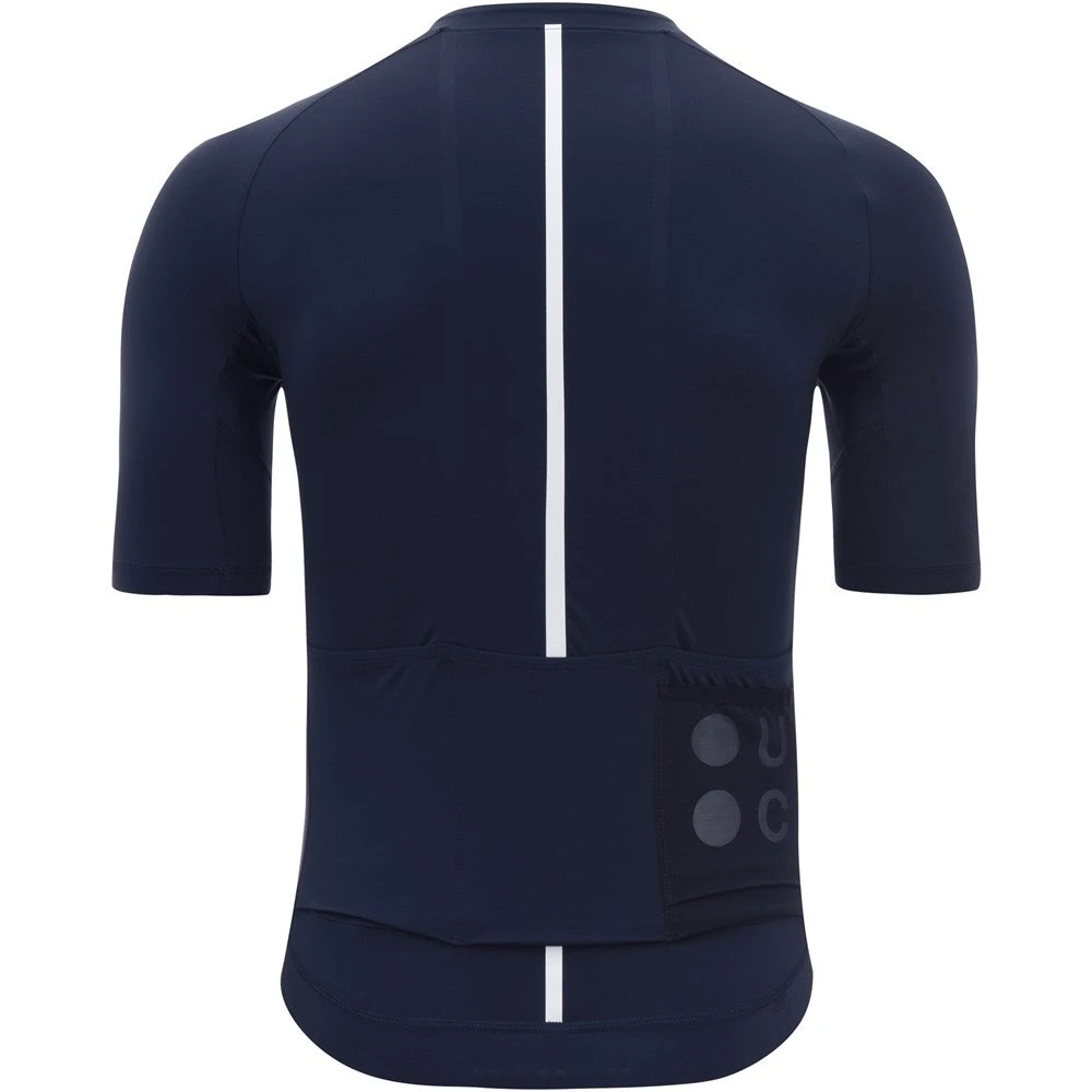Navy Blue Mono Short Sleeve Men's Jersey - Image 2