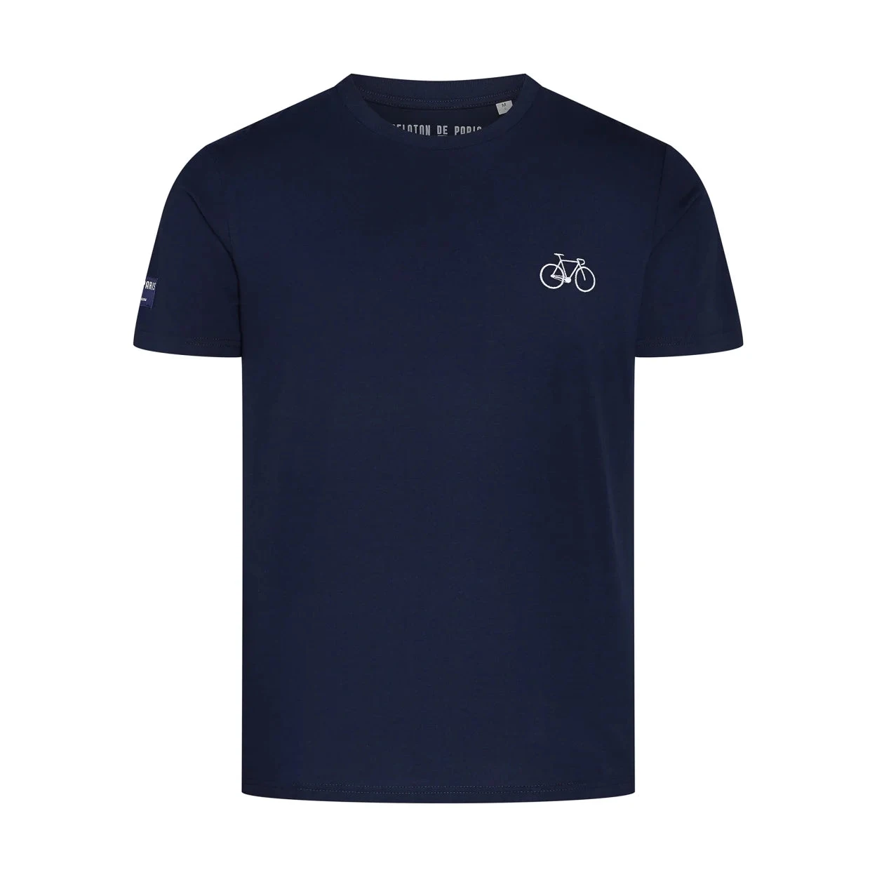 Bike T-shirt Embroidered - Navy 1 Bike T-shirt Embroidered - Navy
