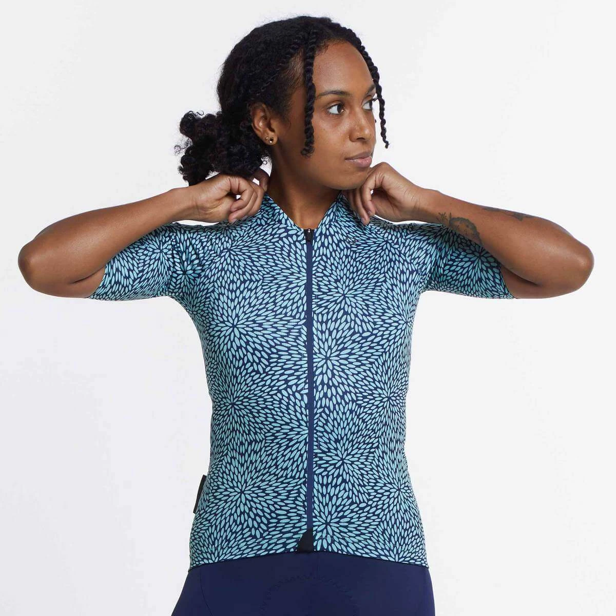 Navy Mint Flora Ultralight Women's Jersey - Image 4